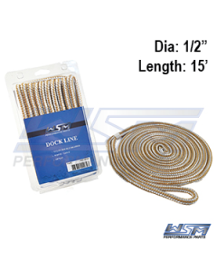 WSM Förtöjningslina 12,7mm x 4,6m Guld