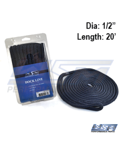 WSM Förtöjningslina 12,7mm x 6,1m Marinblå