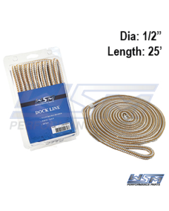 WSM Förtöjningslina 12,7mm x 7,62m Guld