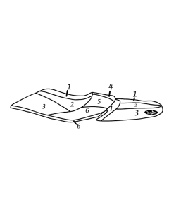 BlackTip Yamaha VX & VX-C Skräddarsydd Sätesöverdrag 21-24