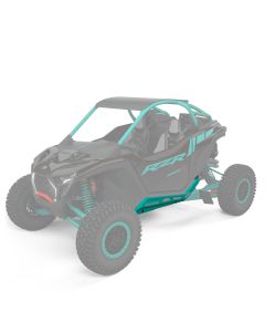 Polaris lågprofilerade sidostegsskydd, 2-sits – strålande grön
