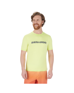 Sea-Doo Men's Short Sleeve Rashguard Signature Hi-Vis Yellow 2023
