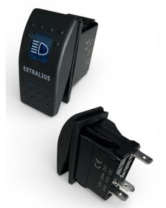 ATV Ljusknapp blå extraljus