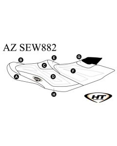 Hydro Turf Sätesöverdrag Sea-Doo RXT-iS 09-12/RXT 260/RXT-X 260/RXT-X aS 260 12-15