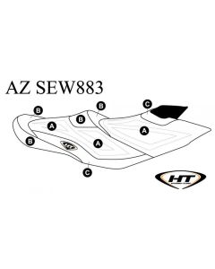 Hydro Turf Sätesöverdrag Sea-Doo GTX LTD iS 09-15 / GTX 155/215 Wake Pro 10-15
