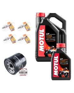 Motul Kawasaki 4-takt servicesats med oljefilter + CR9EK