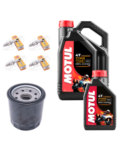 Motul Kawasaki 4-takt servicesats med SBT oljefilt
