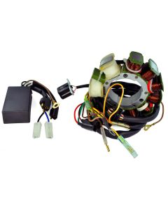 Kit Stator + HP CDI Box for Polaris Big Boss Magnum Scrambler Sportsman Worker Ranger 500 cc 1997-2001