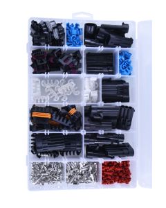 168 pcs Delphi Weather Pack Starter Kit Replacement for 2-Way / 3-Way / 5-Way / 6-Way Connector WeatherPack Aptiv