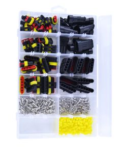 384 pcs Connector AMP Kit Replacement for TE Connectivity AMP Superseal 2-Way / 3-Way / 5-Way / 6-Way Superseal