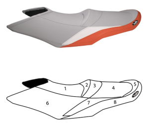 BlackTip Sea-Doo GTI 90/130 - GTS 90/130 - Wake 155 Skräddarsydd Sätesöverdrag 11-19