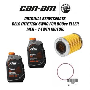 Can-Am Original Servicesats delsyntetisk 5W40 - 500cc eller mer + v-twin